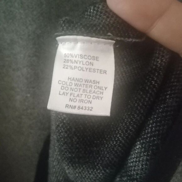 Rebecca Elliot 3 Sisters Sweater Color Block Boxy Gray & Black Size Small Medium - Picture 10 of 10